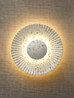 Pebble Bloom White Textured Wall Light