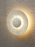 Pebble Bloom White Textured Wall Light - Image 5