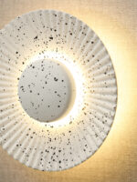 Pebble Bloom White Textured Wall Light - Image 3
