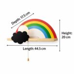 Proudome Wooden Rainbow Wall Lamp for Kids Room, Colorful Nursery Decor Light for Baby Bedroom & Playroom - Image 7