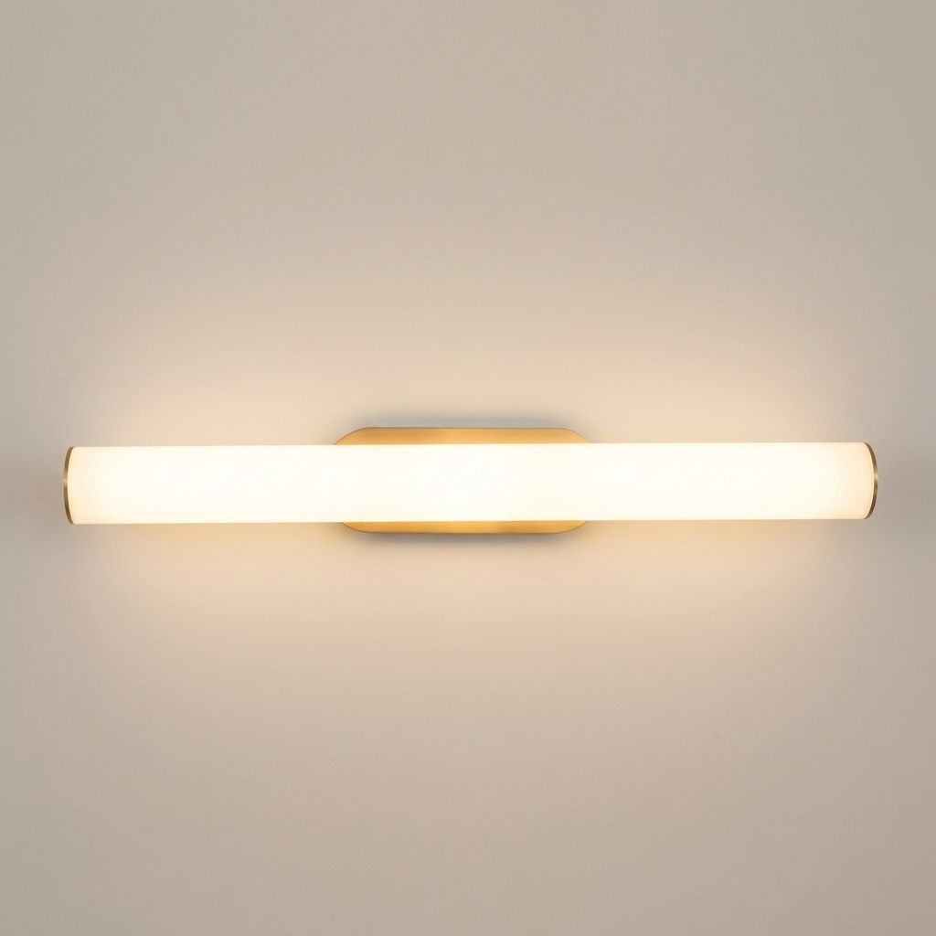 download - 2026-04-02T162121.597 Modern LED Vanity Wall Light for Mirror & Bathroom | Center Mount Tube Light with Warm White Glow - Image 1