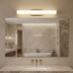 Modern LED Vanity Wall Light for Mirror & Bathroom | Center Mount Tube Light with Warm White Glow - Image 3