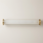 Modern LED Vanity Wall Light for Mirror & Bathroom | Warm White Tube Light with Glass & Gold Finish - Image 2