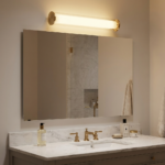 Modern LED Vanity Wall Light for Mirror & Bathroom | Warm White Tube Light with Glass & Gold Finish - Image 3