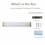Modern LED Vanity Wall Light for Mirror & Bathroom | Warm White Tube Light with Glass & Gold Finish - Image 7
