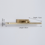 Modern LED Picture Light Wall Lamp | Slim Linear Art Light | Gold Finish Wall Mounted Fixture - Image 7
