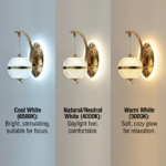 Proudome 3 Color Mode LED Wall Light with Acrylic Diffuser for Modern Interiors - Image 4