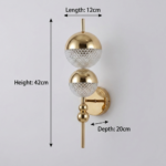 Proudome Modern Gold LED Wall Sconce with Acrylic Diffuser | Luxury 3 Color Mode Wall Light - Image 7