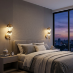 Proudome Modern Gold LED Wall Sconce with Acrylic Diffuser | Luxury 3 Color Mode Wall Light - Image 3
