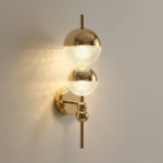 Proudome Modern Gold LED Wall Sconce with Acrylic Diffuser | Luxury 3 Color Mode Wall Light