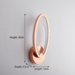 Proudome 3 Color Mode LED Wall Light – Modern Rose Gold Decorative Wall Sconce - Image 7