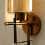 Proudome Amber Glass Wall Light – Modern Designer Wall Sconce for Living Room, Bedroom & Hallway (Bulb Not Included) - Image 5