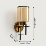 Proudome Amber Glass Wall Light – Modern Designer Wall Sconce for Living Room, Bedroom & Hallway (Bulb Not Included) - Image 6