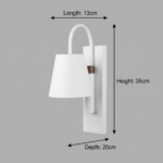 Proudome White Metal Wall Light – Modern Designer Wall Sconce for Bedroom, Living Room & Hallway (Bulb Not Included) - Image 6