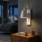 Proudome White Metal Wall Light – Modern Designer Wall Sconce for Bedroom, Living Room & Hallway (Bulb Not Included) - Image 3