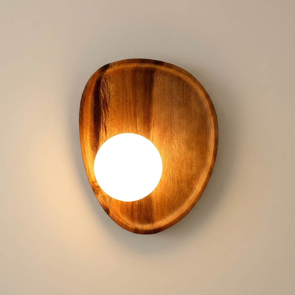 download - 2026-06-05T182906.977 Proudome Solid Wood Wall Light with G9 Bulb Included | Modern Wooden Decorative Wall Lamp - Image 1