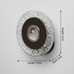 Proudome Modern LED Wall Light | Decorative Acrylic Diffuser Round Lighting Fixture - Image 6