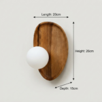 Proudome Solid Wood Wall Light with G9 Bulb Included | Modern Wooden Decorative Wall Lamp - Image 6