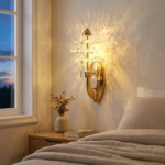 Proudome 3 Color Mode LED Crystal Wall Light | Luxury Gold Decorative Wall Sconce - Image 3