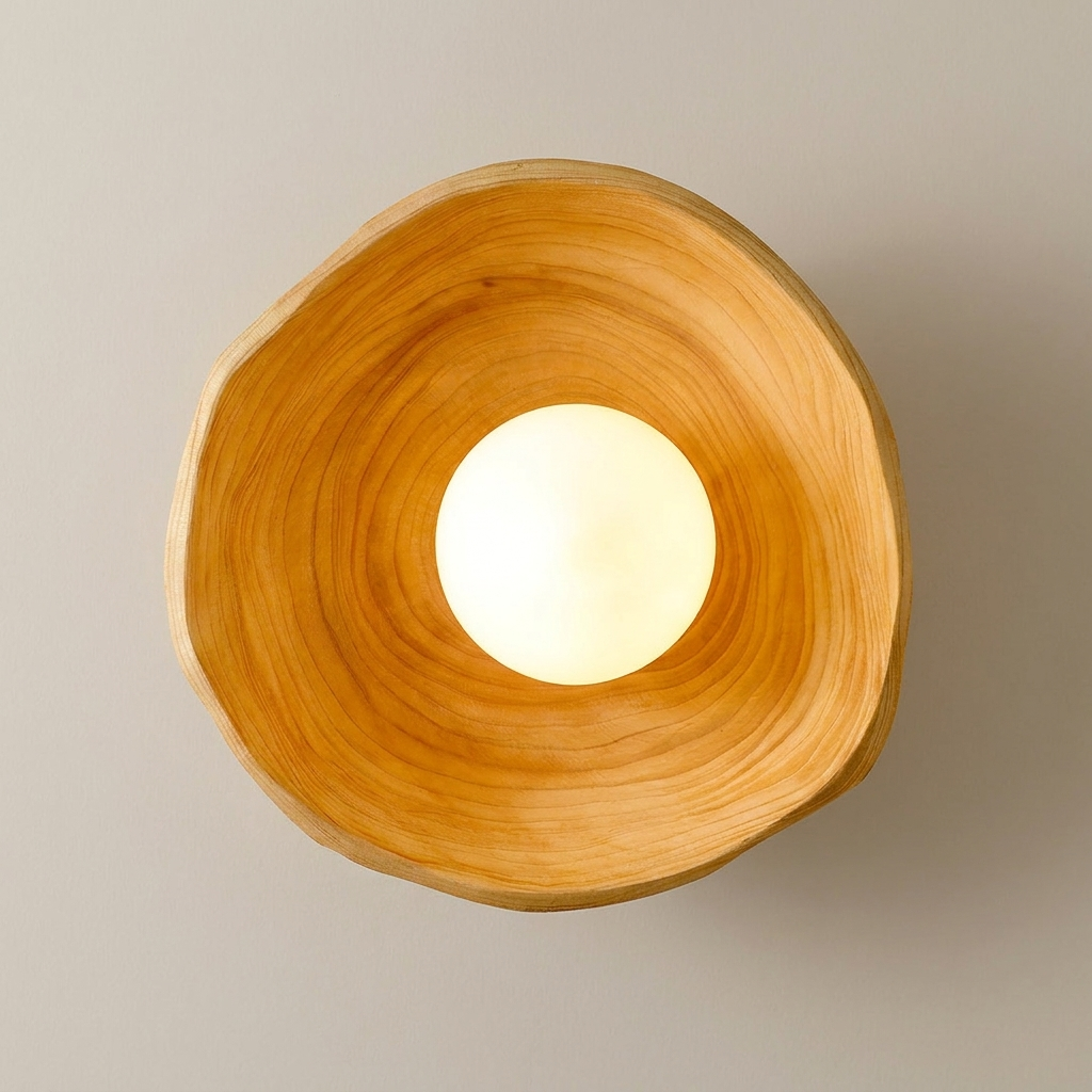 download - 2026-06-09T174634.824 Proudome Solid Wood Wall Light with G9 Bulb Included | Modern Wooden Decorative Wall Lamp - Image 1