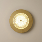 Proudome 3 Color Mode LED Wall Light | Modern Gold Acrylic Diffuser Decorative Wall Lamp