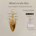 Proudome 3 Color Mode LED Crystal Wall Light | Luxury Gold Decorative Wall Sconce - Image 8