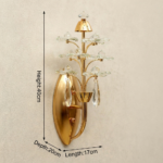 Proudome 3 Color Mode LED Crystal Wall Light | Luxury Gold Decorative Wall Sconce - Image 7