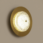 Proudome 3 Color Mode LED Wall Light | Modern Gold Acrylic Diffuser Decorative Wall Lamp - Image 5