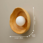 Proudome Solid Wood Wall Light with G9 Bulb Included | Modern Wooden Decorative Wall Lamp - Image 6
