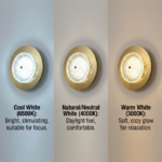 Proudome 3 Color Mode LED Wall Light | Modern Gold Acrylic Diffuser Decorative Wall Lamp - Image 4