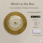 Proudome 3 Color Mode LED Wall Light | Modern Gold Acrylic Diffuser Decorative Wall Lamp - Image 8