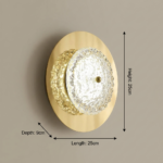 Proudome 3 Color Mode LED Wall Light | Modern Gold Acrylic Diffuser Decorative Wall Lamp - Image 7