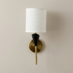 Proudome Modern Wall Light with Linen Shade | Decorative Indoor Lighting Fixture | (Bulb Not Included) - Image 2