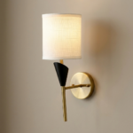 Proudome Modern Wall Light with Linen Shade | Decorative Indoor Lighting Fixture | (Bulb Not Included)