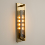 Proudome Smokey Glass Wall Light | Modern Decorative Indoor Lighting Fixture (Bulb Not Included)