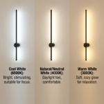 Proudome 3 Color Mode LED Wall Light | Modern Black Linear Decorative Lighting Fixture - Image 4