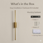Proudome 3 Color Mode LED Wall Light | Modern Gold Linear Decorative Lighting Fixture - Image 8