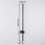 Proudome 3 Color Mode LED Wall Light | Modern Black Linear Decorative Lighting Fixture - Image 7
