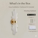 Proudome 3 Color Mode LED Wall Light | Modern Acrylic Decorative Gold Wall Lamp - Image 7