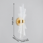 Proudome 3 Color Mode LED Wall Light | Modern Acrylic Decorative Gold Wall Lamp - Image 8