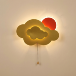 Proudome Cloud Sun Wall Light for Kids Room, Cute Nursery Wall Decor Lamp for Baby Bedroom Lighting