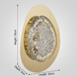 Proudome Designer LED Wall Light with Acrylic Diffuser | Modern Gold Decorative Fixture - Image 6