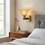 Proudome Amber Glass Wall Sconce | Modern Gold Decorative Wall Light for Luxury Interiors (Bulb Not Included) - Image 3