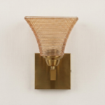 Proudome Amber Glass Wall Sconce | Modern Gold Decorative Wall Light for Luxury Interiors (Bulb Not Included) - Image 2