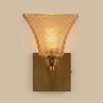 Proudome Amber Glass Wall Sconce | Modern Gold Decorative Wall Light for Luxury Interiors (Bulb Not Included) - Image 4
