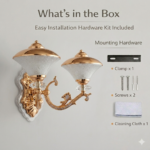 Proudome Acrylic 3 Color Mode LED Wall Light – Luxury Gold Decorative Wall Sconce - Image 8