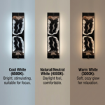 Proudome 3 Color Mode Acrylic LED Wall Light | Modern Designer Black Wall Lamp - Image 4