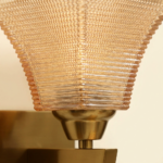 Proudome Amber Glass Wall Sconce | Modern Gold Decorative Wall Light for Luxury Interiors (Bulb Not Included) - Image 5