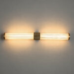 Proudome Luxury Ribbed LED Wall Light | Gold Finish Modern Vanity & Mirror Light for Bathroom, Dressing Area & Interior Décor