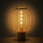 Proudome Open Wire Metal Cage Table Lamp for Bedroom – Decorative Bedside & Accent Lighting